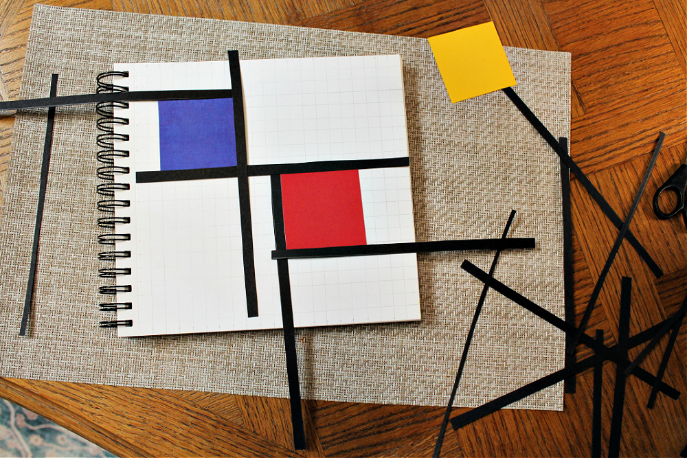 Mondrian art lesson for children