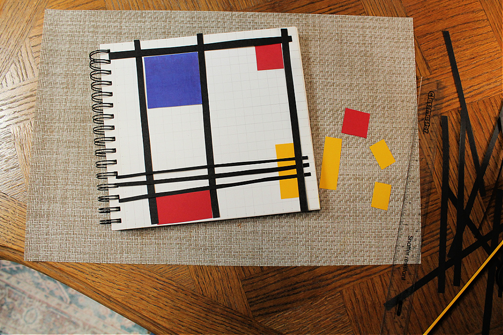 Piet Mondrian primary colors art lesson