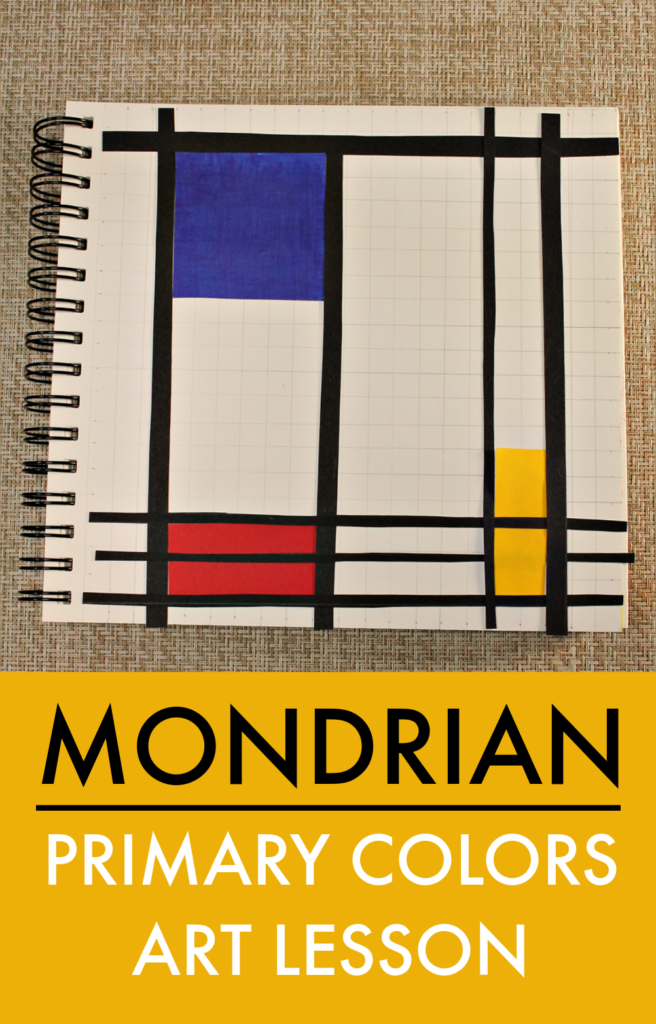 Piet Mondrian primary colors art lesson for children