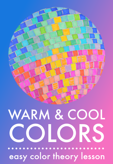Easy warm and cool colors art project for beginners step by step